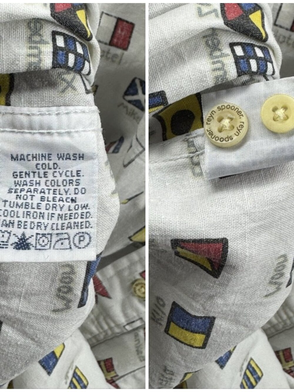 Reyn Spooner Nautical Flags Countries Pullover 2XL Button-Down Short Sleeve Men - Picture 16 of 16